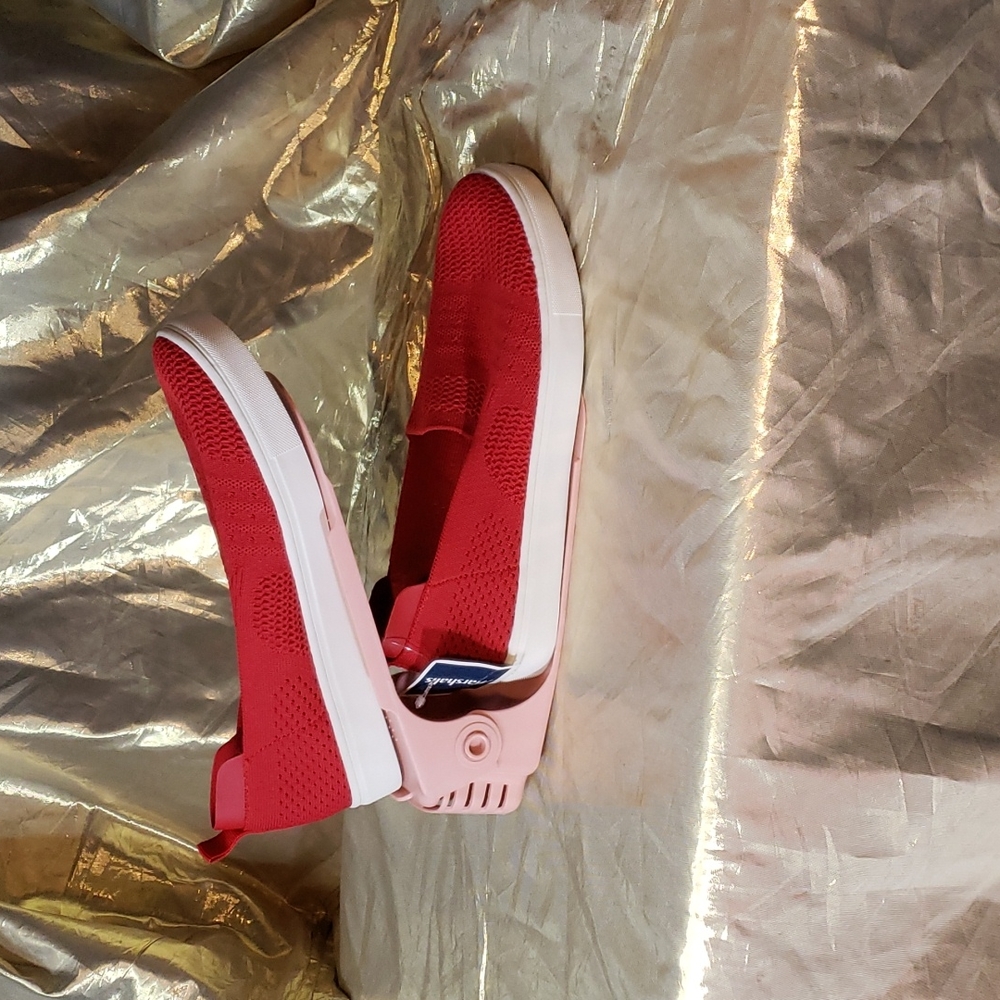 Soft Comfort Sneakers Red with White Sole Size 9
